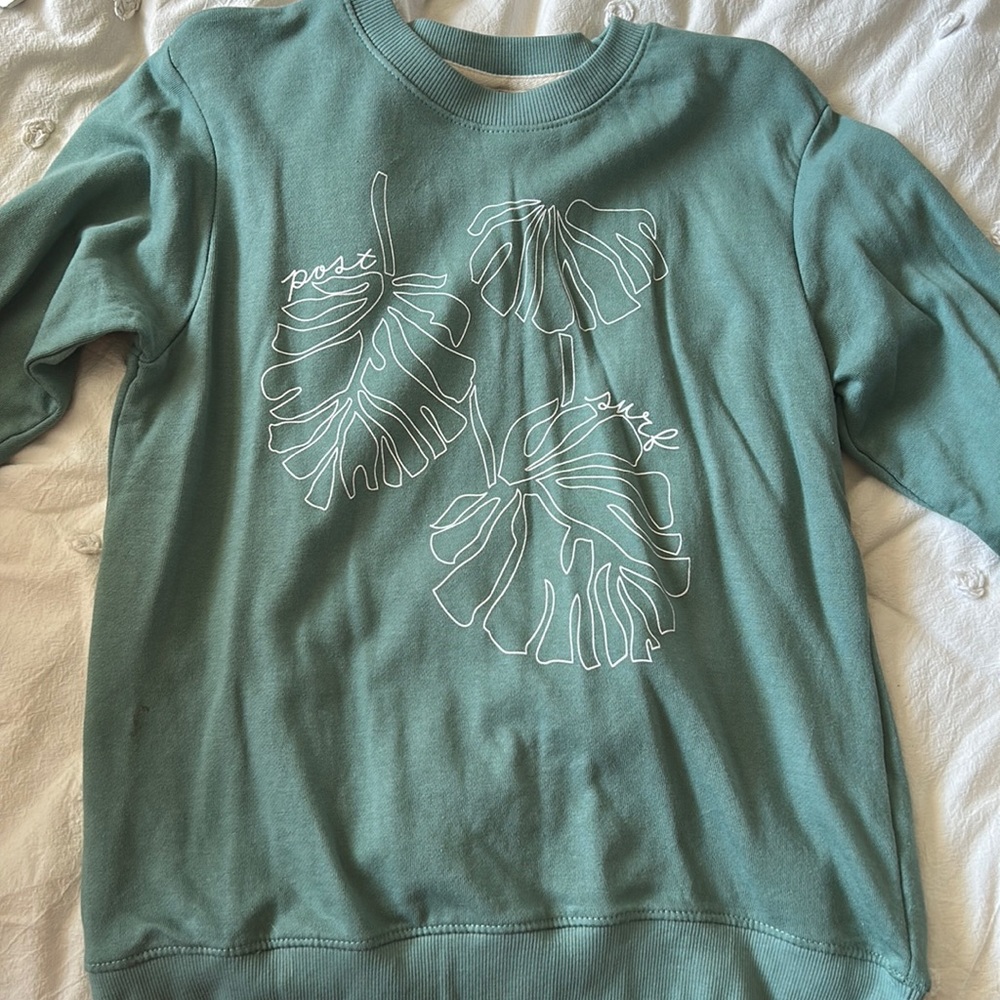 Green leaf print crewneck size XS